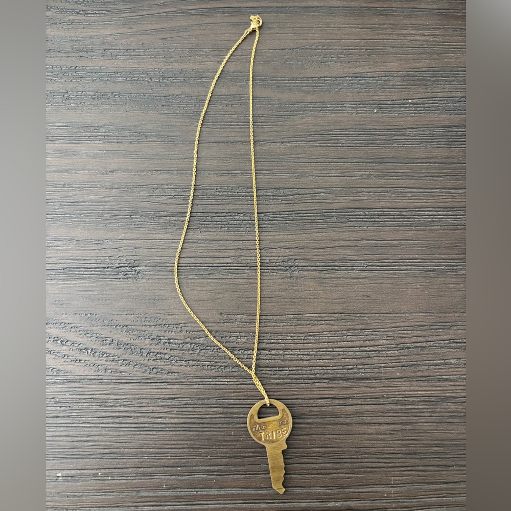 Gold Key Pendant Necklace
